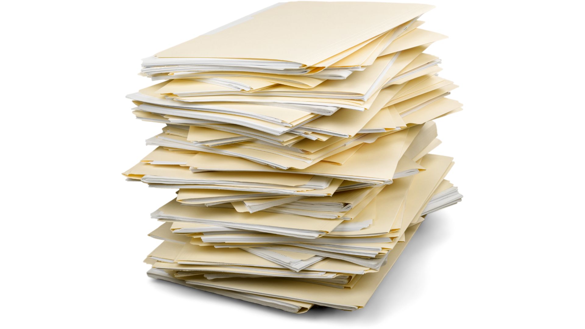 File folders with papers in them.