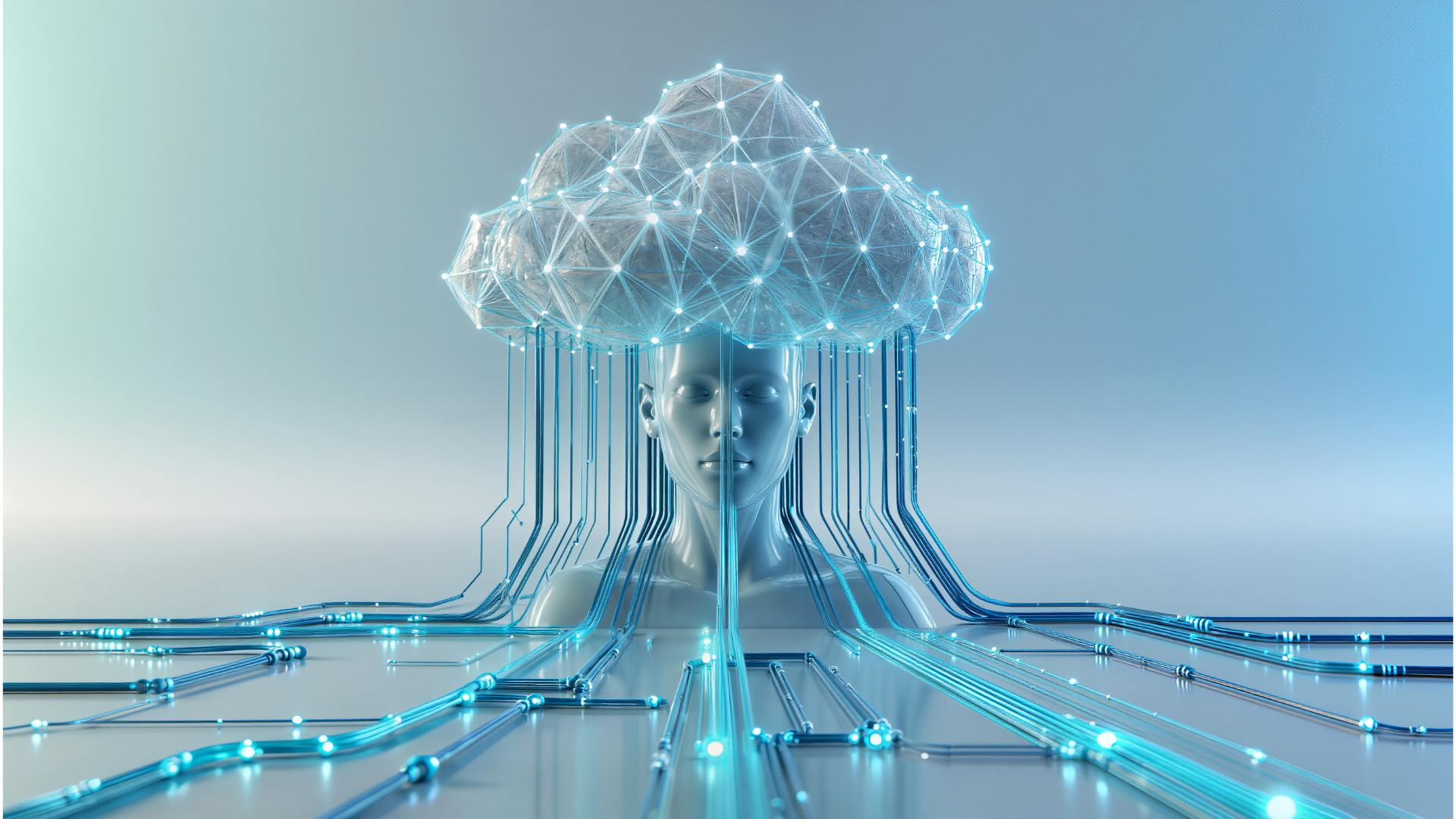 Image of advanced computer with human face